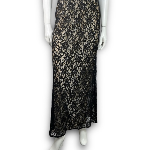 EVER BEAUTY True Y2k Vintage Sheer Floral Lace Slip Dress Boho Dark Coquette - Picture 6 of 14